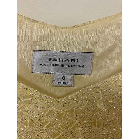Tahari Gold Sparkly Sequin Tank Top Size 8 New Years Top - Picture 6 of 7